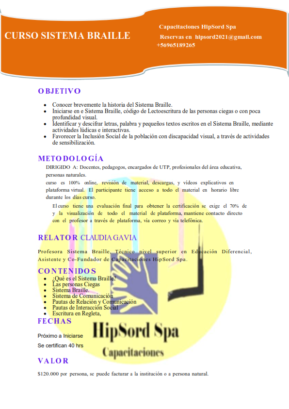 Curso sistema Braille